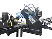 Línea hidráulica de control digital de fabricación de perforación, tipificación y corte de acero plano y acero canal TPL9004